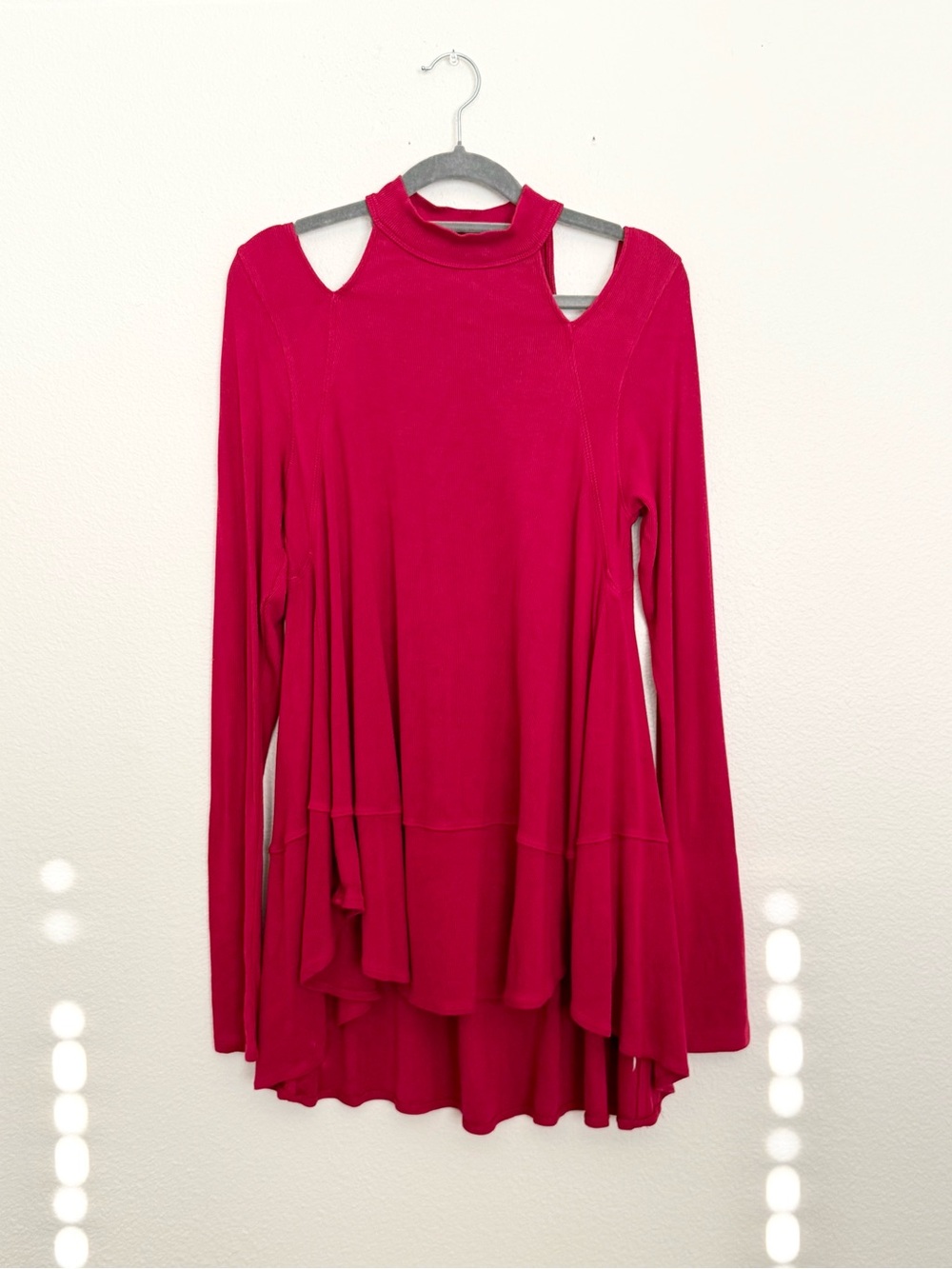 Free People Downtown Girl Tunic Red Size S